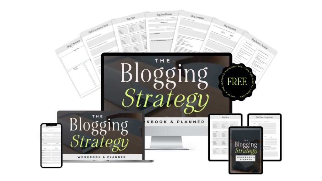 blogging strategy workbook and planner